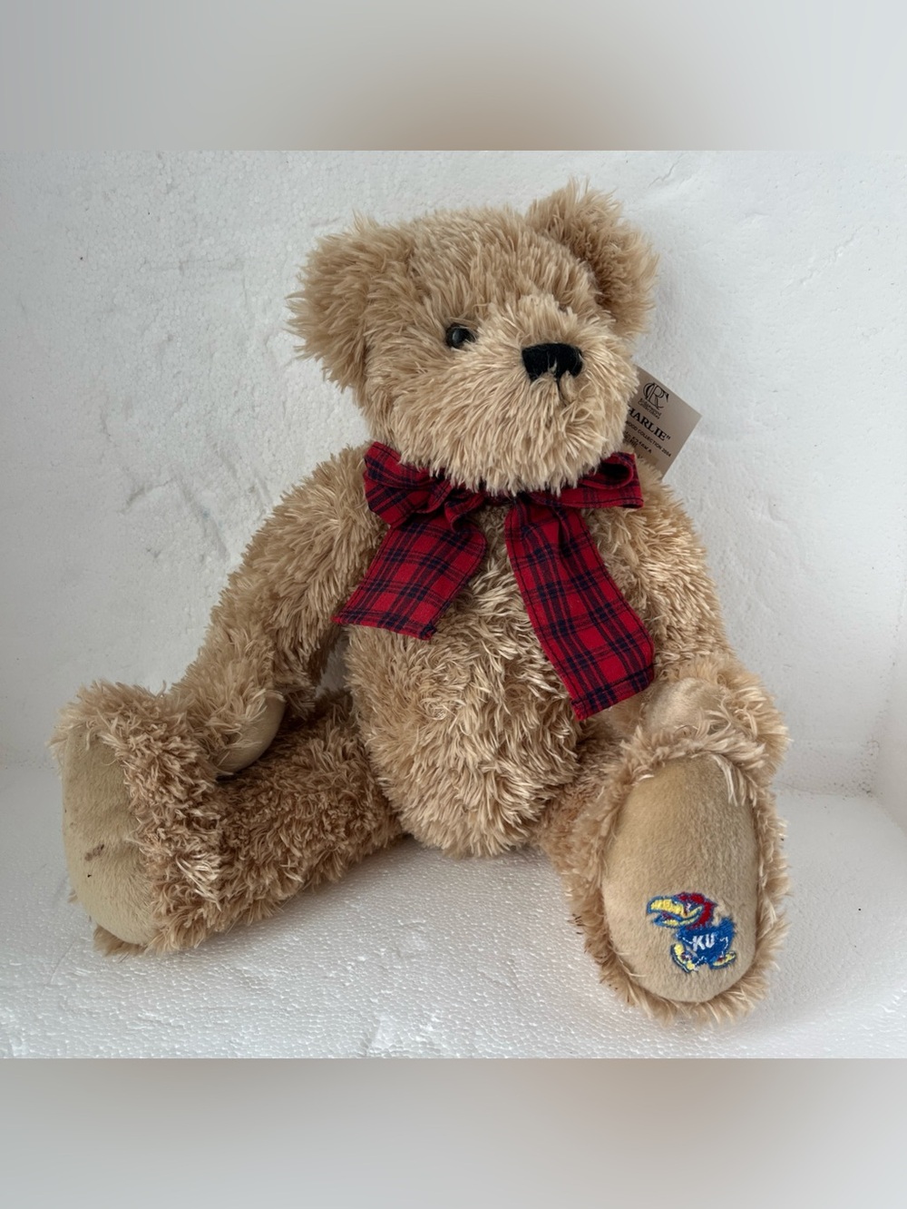 VTG Retired Ridgewood Collectibles-2004-Plush Teddy Bear-Charlie-KU-15”tall